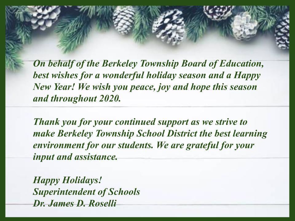 Holiday Message