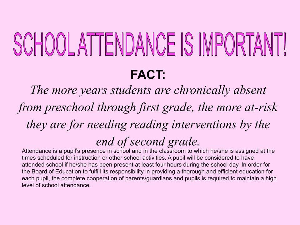January Attendance Message