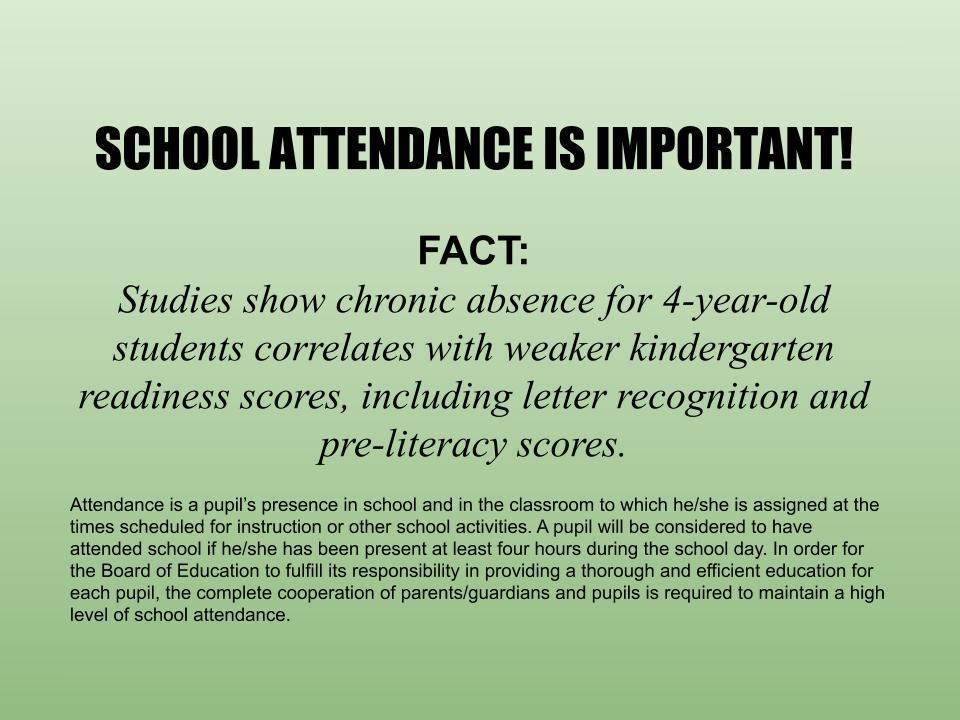 December Attendance Message
