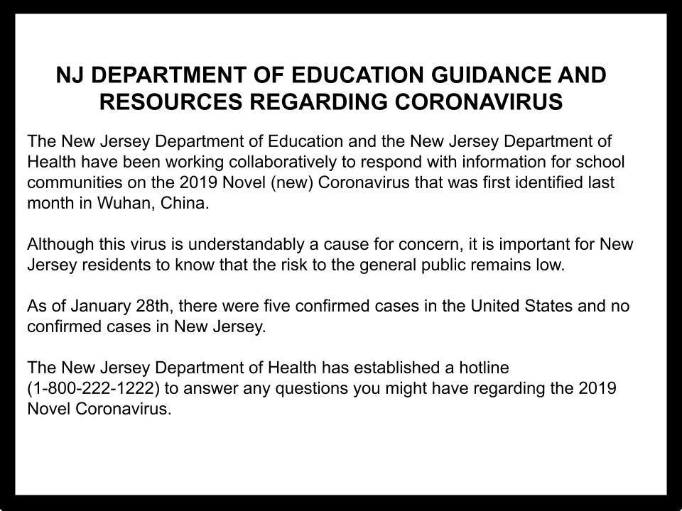 Information Regarding the Coronavirus